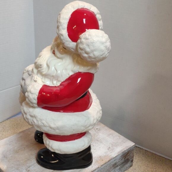 13" Painted Ceramic Santa - Picture 2 of 4